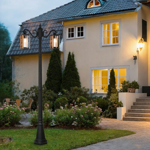 Classic Round Coach Lamps LED Outdoor Pathway Post Lights